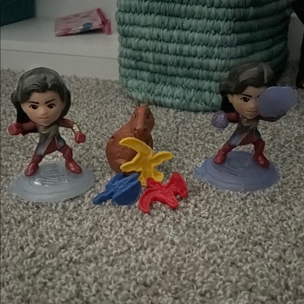 Superhero Action Figure Set - Red, Blue, Yellow